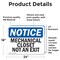 Signmission Mechanical Closet Not An Exit, 24 in W x Rectangle, Vinyl Decal OS-2PACK-NS-D-1824-L-14168 - alternate 6